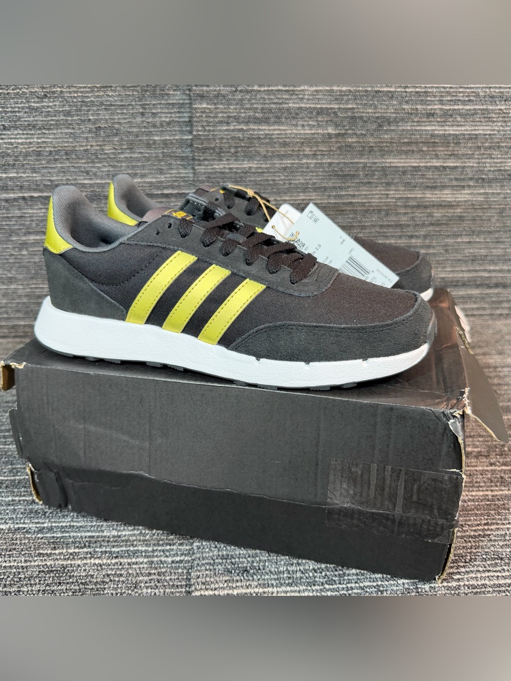 adidas RUN 60s 2.0 Black and Gold  Low-Top Sneakers Women’s 8.5